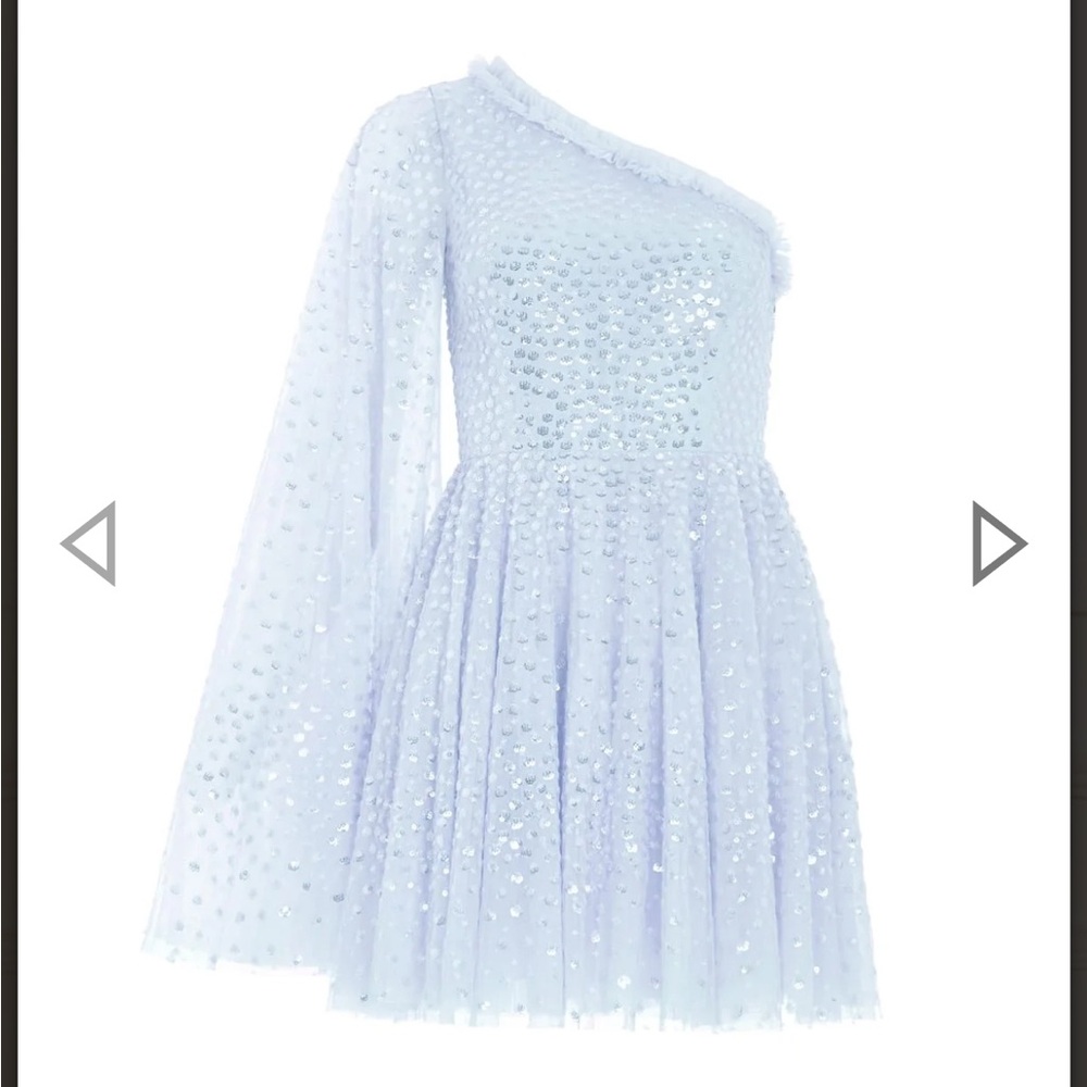 Needle & Thread One-Shoulder Blue Mini Dress - Picture 7 of 12